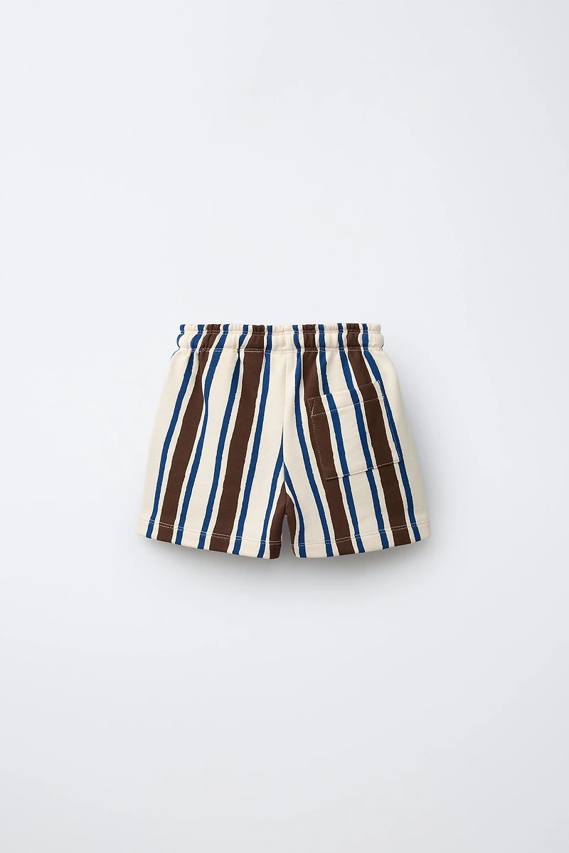PLUSH STRIPED SHORTS