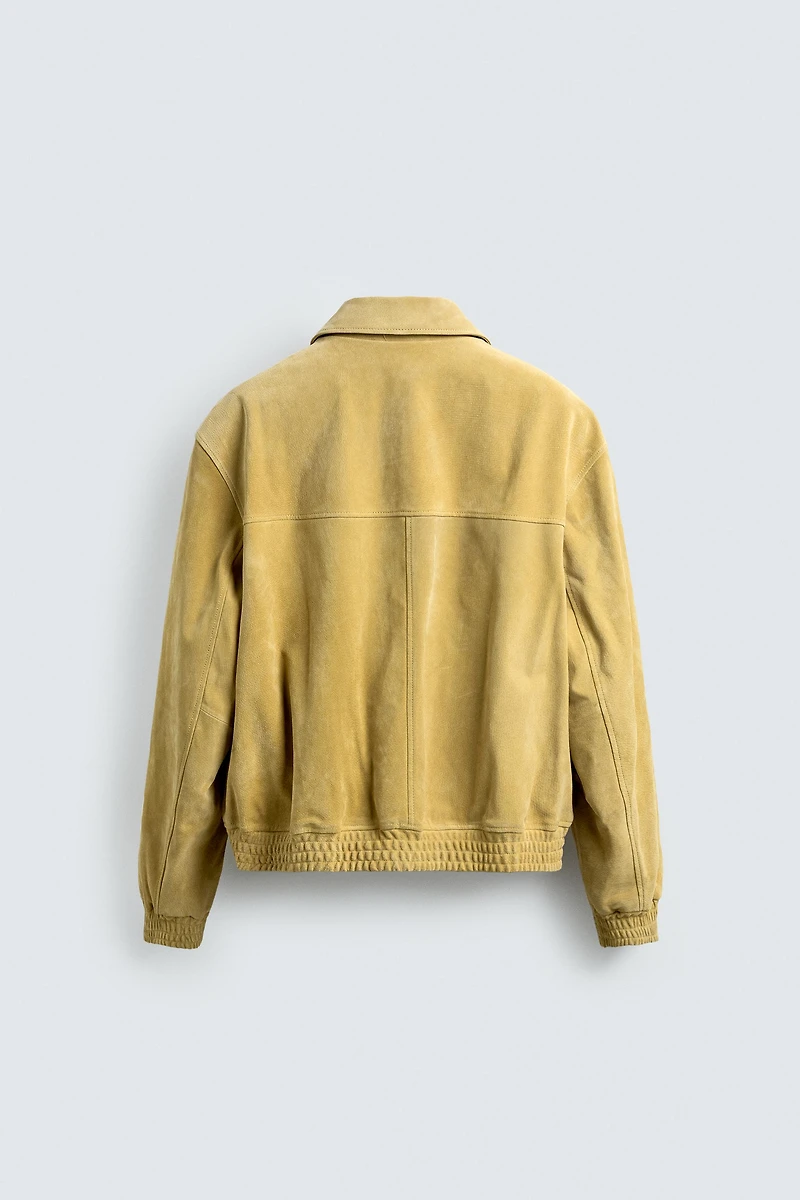 RELAXED FIT SUEDE LEATHER JACKET