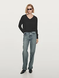 Knit 100% cashmere V-neck sweater