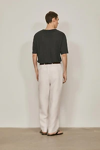 100% linen short sleeve T-shirt