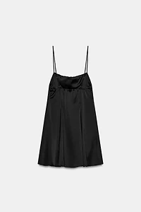 SATIN MINI STRAPPY DRESS