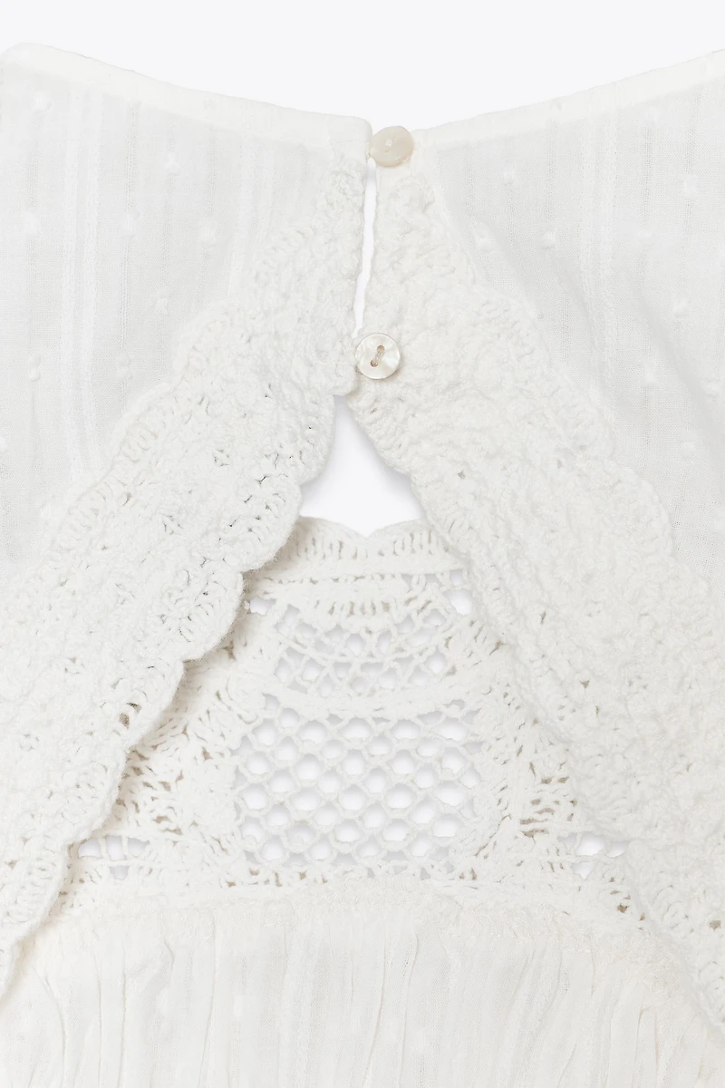OPEN BACK CROCHET COMBINATION TOP