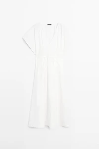 Robe midi ample en popeline