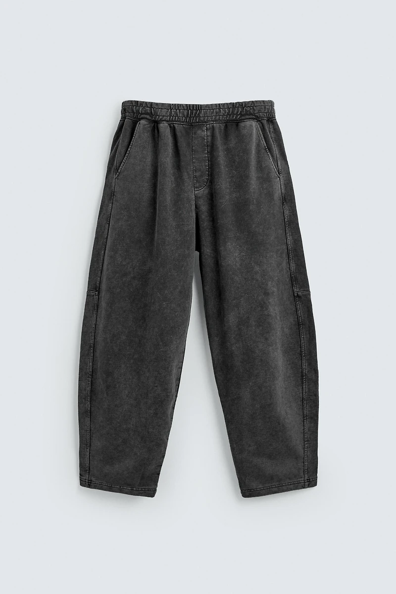 WASHED BALLOON FIT JOGGING PANTS