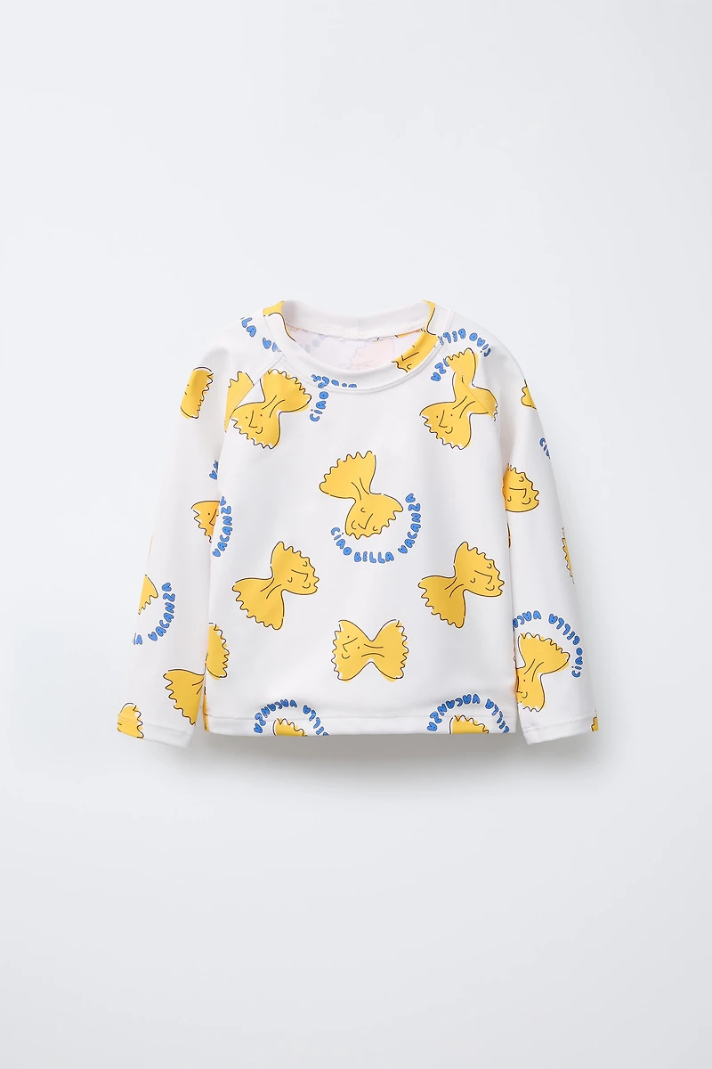 2-6 YEARS/ PRINTED RASH GUARD
