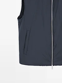 Veste sans manches ultralégère et déperlante en duvet mélangé