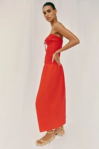 ROBE MI-LONGUE NID D'ABEILLE