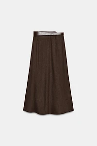 BELTED MIDI SKIRT