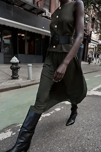 BELTED MIDI DRESS