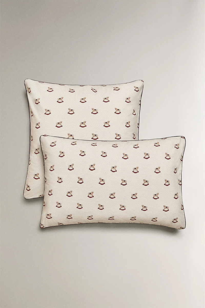 CHILDREN'S CHRISTMAS HORSE PILLOWCASE