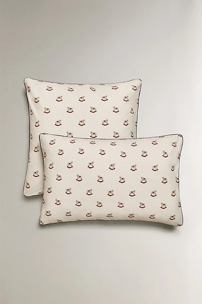 TAIE D’OREILLER ENFANT CHEVAL DE NOËL