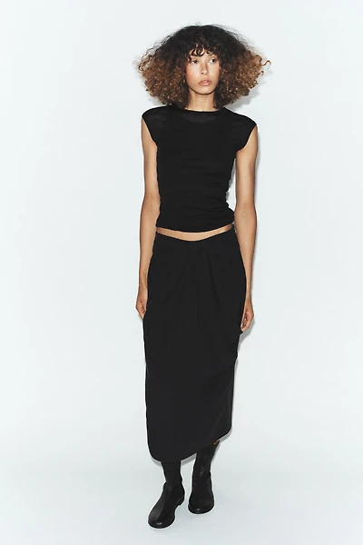 PLEATED MIDI SKIRT
