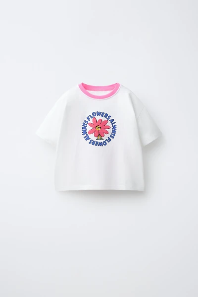 T-SHIRT À PIÈCE VELOURS BOUCLÉ
