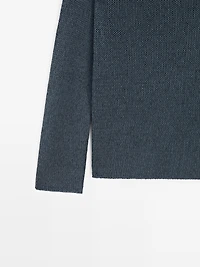 Pull en maille ajourée coton mélangé