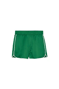 SATIN SHORTS WITH CONTRAST TRIM