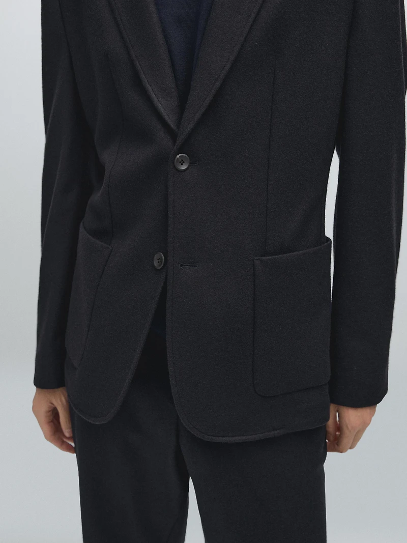 Veste de costume en laine mélangée