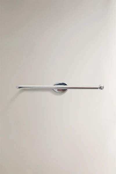 SILVER METAL TOILET PAPER HOLDER
