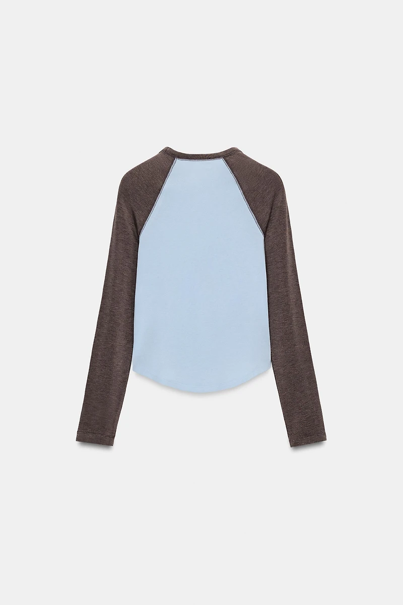 CONTRAST RAGLAN T-SHIRT