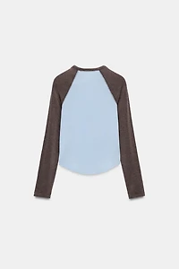 CONTRAST RAGLAN T-SHIRT