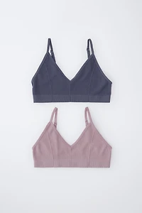 8-14 YEARS/ TWO-PACK OF STRUCTURED WAFFLE TOPS