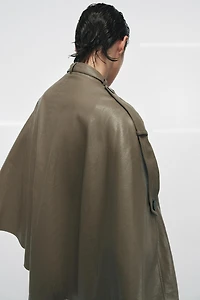 ZW COLLECTION FAUX LEATHER CAPE JACKET