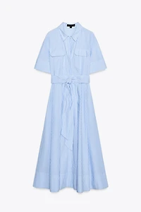 ZW COLLECTION POPLIN SHIRT DRESS