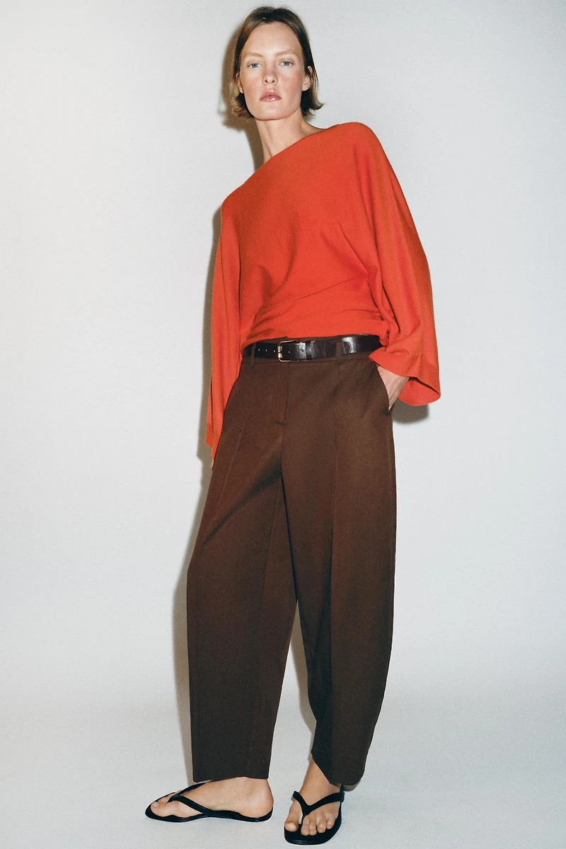 BELTED BALLOON PANTS