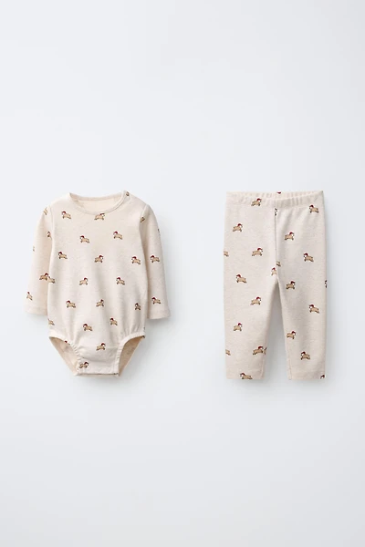 ENSEMBLE BODY ET LEGGING IMPRIMÉ MOUTONS