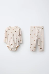 ENSEMBLE BODY ET LEGGING IMPRIMÉ MOUTONS