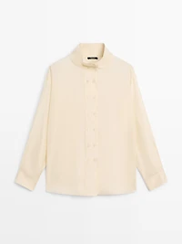 Silk shirt with button detail