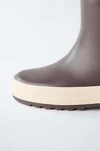 COLOR BLOCK RAIN BOOTS