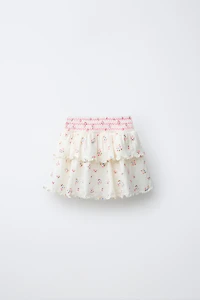 FLORAL TEXTURED SKORT