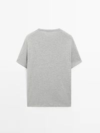 T-shirt chiné lin et coton