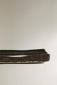 BLACK CERAMIC TRAY