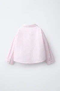 STRIPED SHIRT AND EMBROIDERED DOG T-SHIRT SET