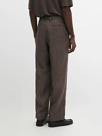 Striped linen trousers
