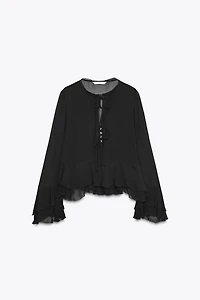 ZW COLLECTION RUFFLED SHIRT