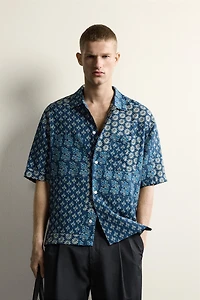 PATCHWORK PRINT RELAXED FIT SHIRT
