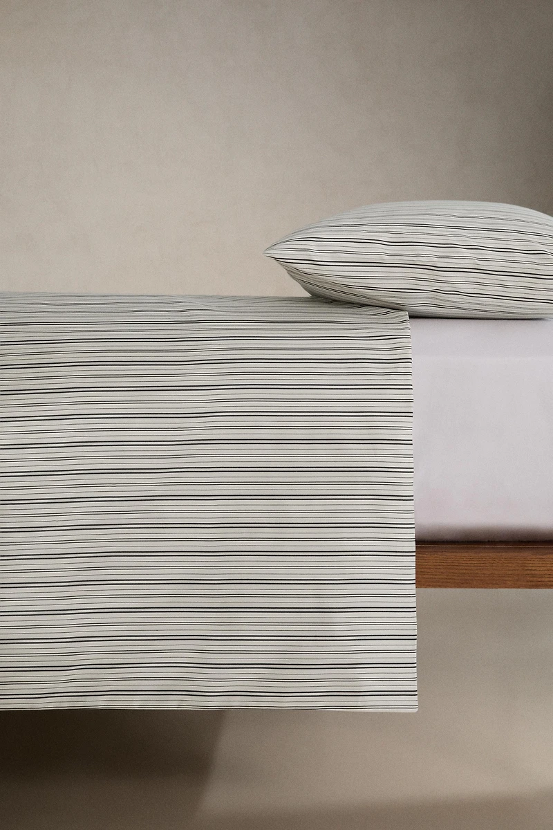 STRIPED PERCALE DUVET COVER