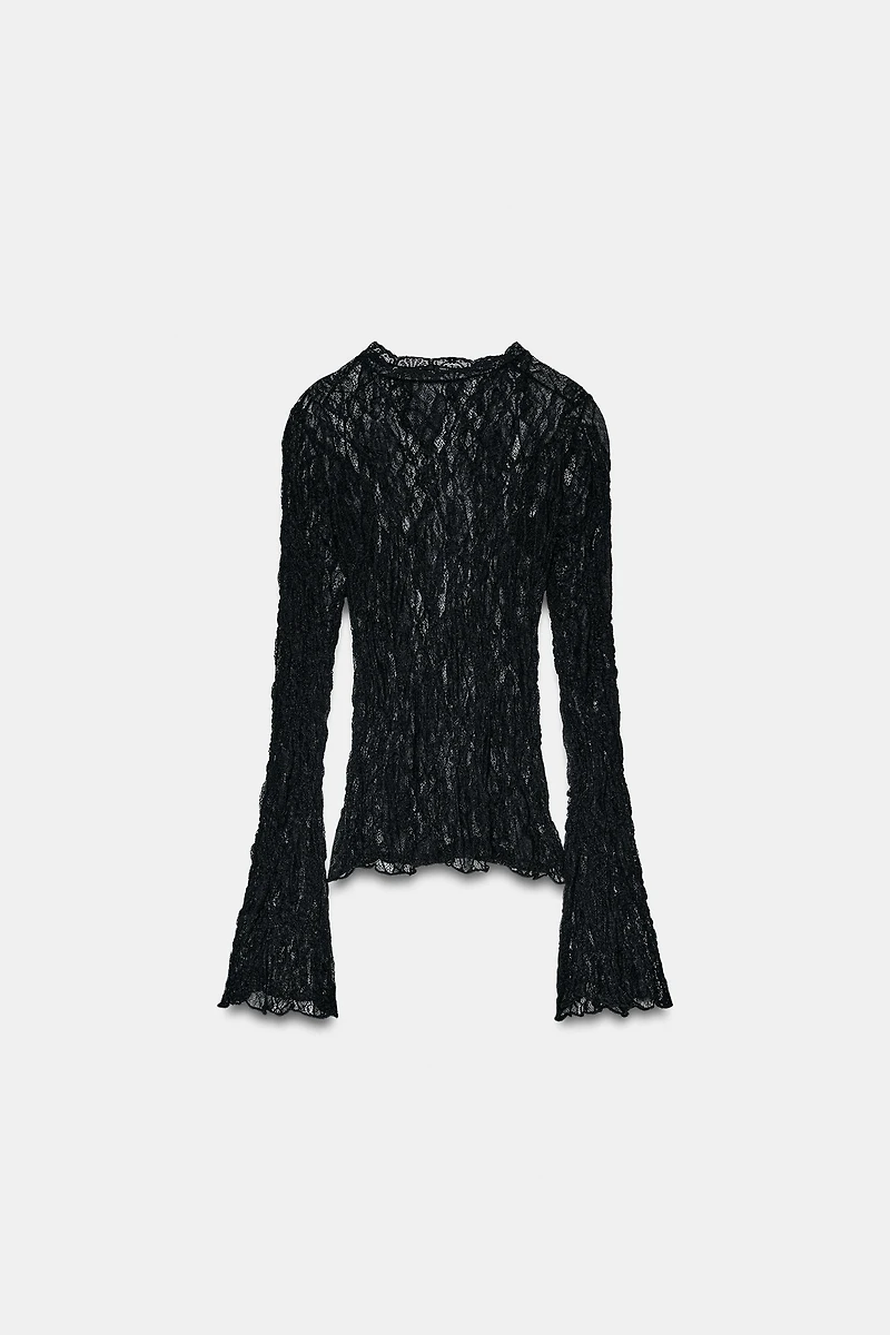 LACE LONG SLEEVE TOP