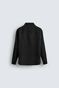 TEXTURED COTTON BLEND SHIRT