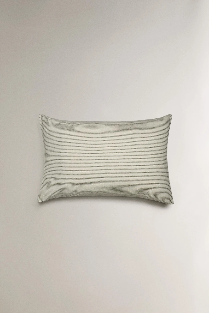 TAIE D’OREILLER FLANELLE RAYURES