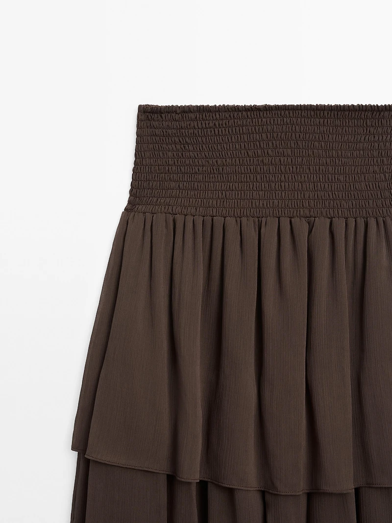 Long ruffled skirt