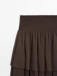 Long ruffled skirt