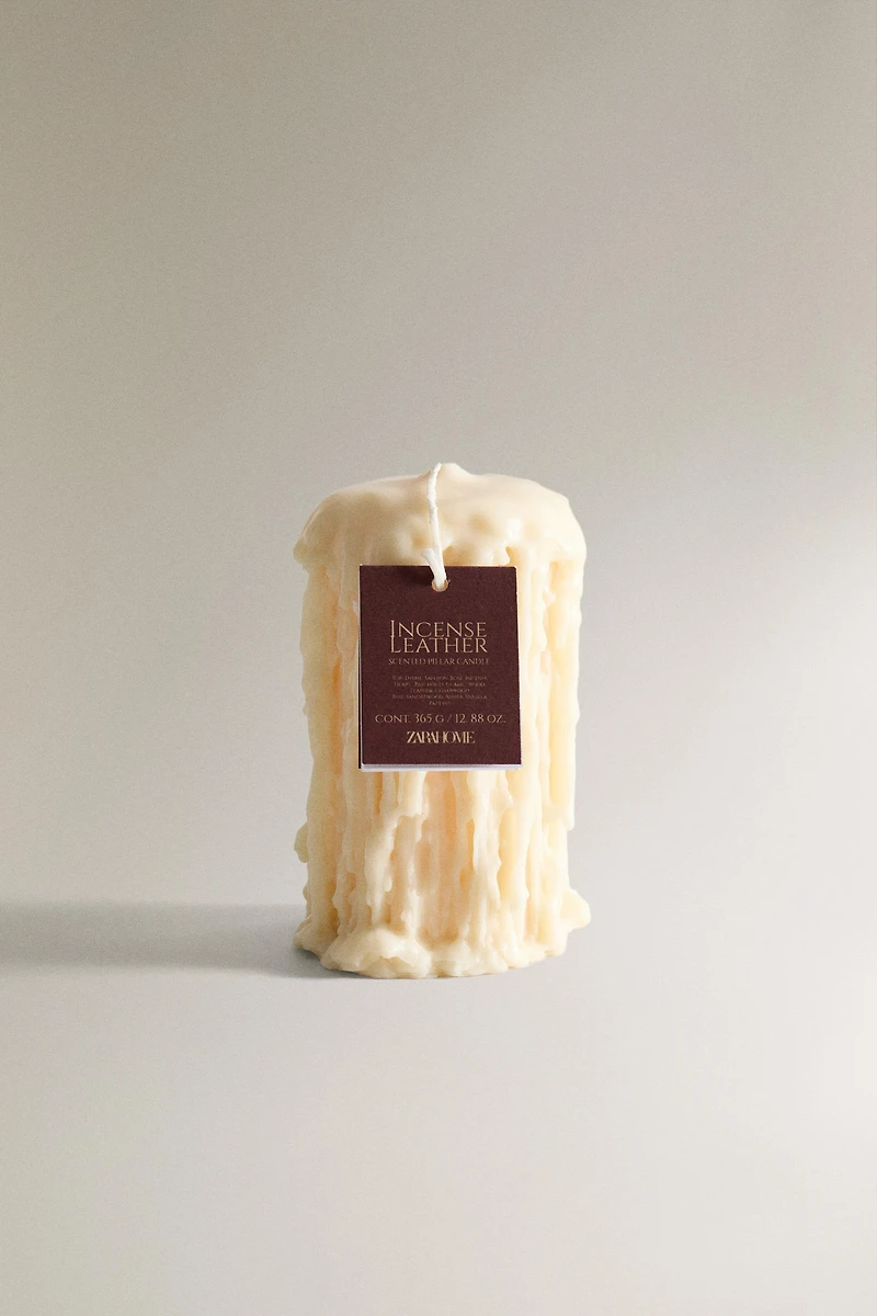 (365 G) INCENSE LEATHER SCENTED CANDLE