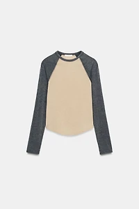 CONTRAST RAGLAN T-SHIRT