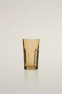 RAISED DESIGN GLASS TUMBLER