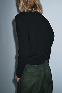 SHOULDER PAD KNIT JUMPER