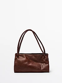 Petit sac compartimenté en cuir nappa
