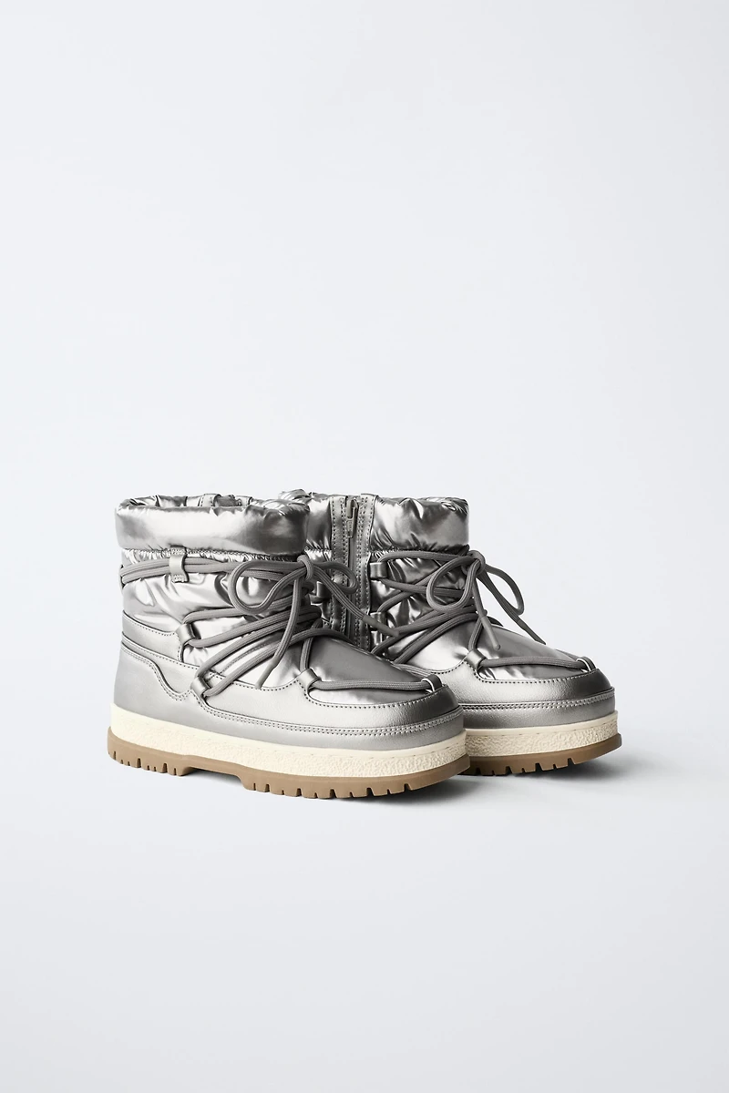 METALLIC ANKLE BOOTS